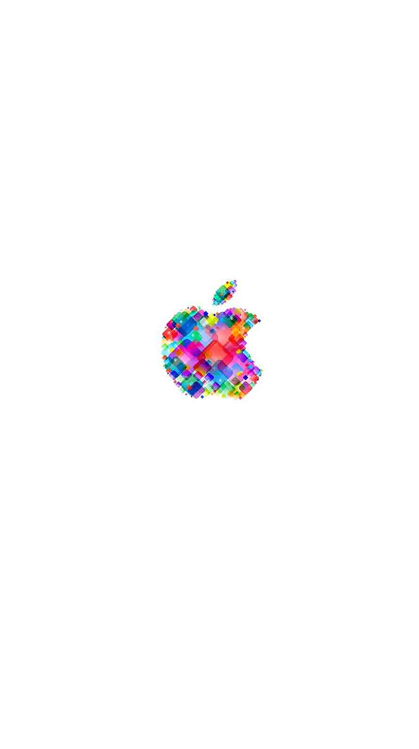 Apple 로고 팝 컬러풀 화이트 c iPhone6 HD 전화 배경 화면