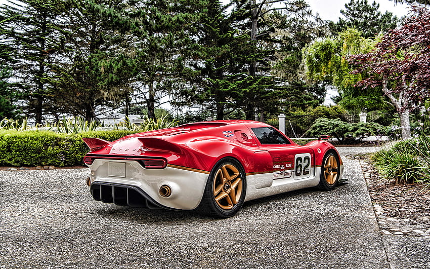 2022, Radford Type 62-2, rear view, exterior, red sports coupe, race car, Radford HD wallpaper