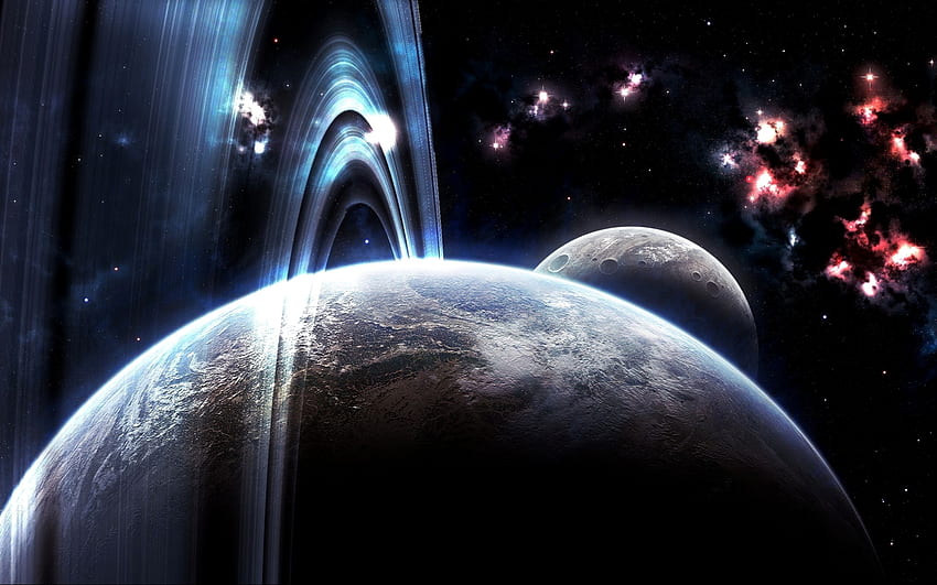 planet, space, galaxies, sci-fi HD wallpaper