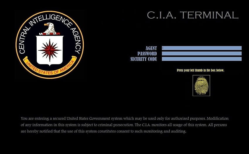CIA Terminal CIA Terminal Agency Вход [] за вашия , мобилен телефон и таблет. Разгледайте ЦРУ. Лого на ЦРУ, C I A, терминал на ФБР HD тапет