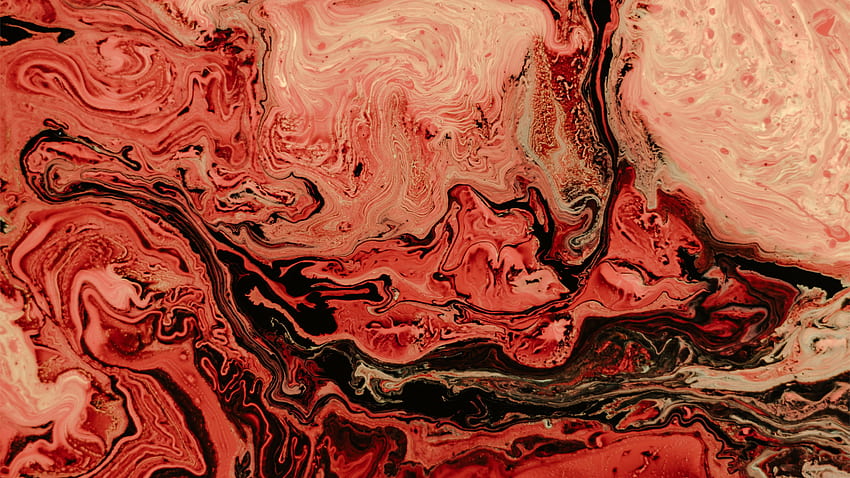 seni abstrak merah dan coklat Mac Wallpaper HD