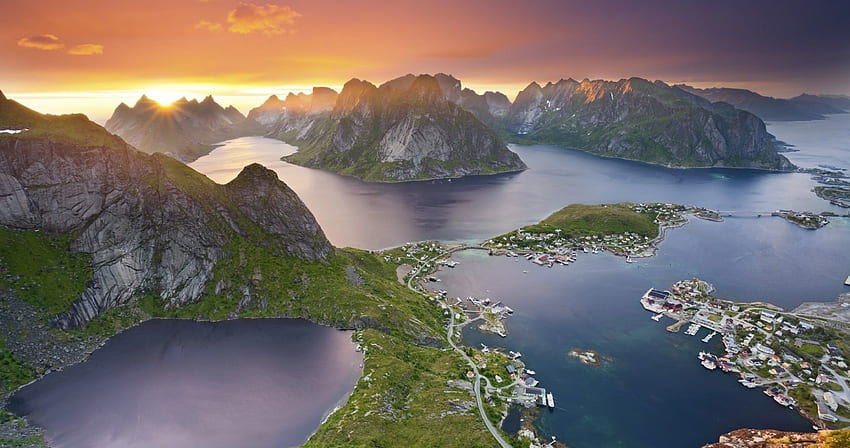 Lofoten, Norwegia Wallpaper HD
