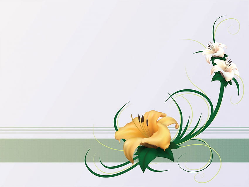 design simple, blanc, jaune, fleur Fond d'écran HD