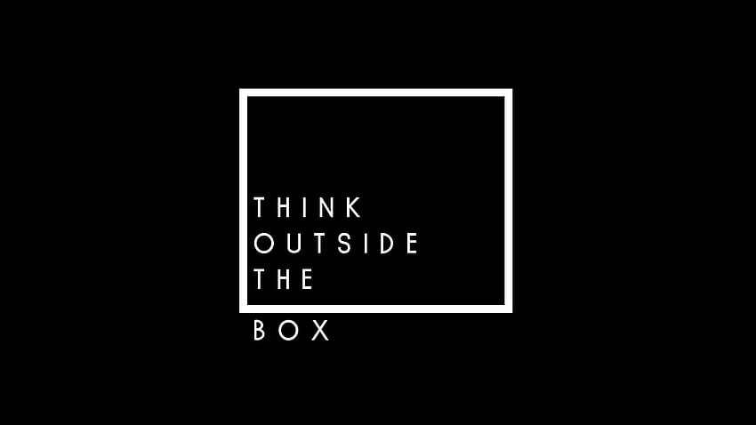 Think Outside the Box, Popular quotes, Black, Dark Quotes HD wallpaper