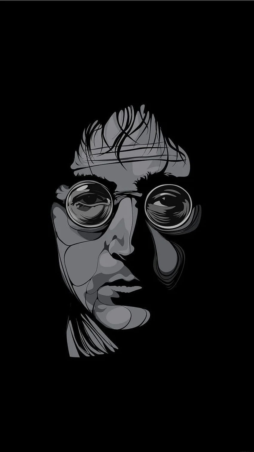 John Lennon acciones de John Lennon. Ilustrasi digital, grafía abstracta, Gambar, John Lennon iPhone fondo de pantalla del teléfono