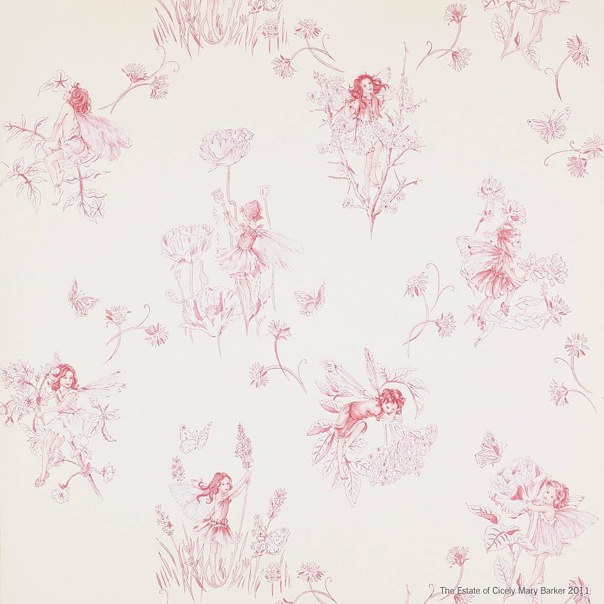 Jane Churchill Meadow Flower Fairies Pale PinkProduct Code: J124W 05, Pink Fairy HD phone wallpaper