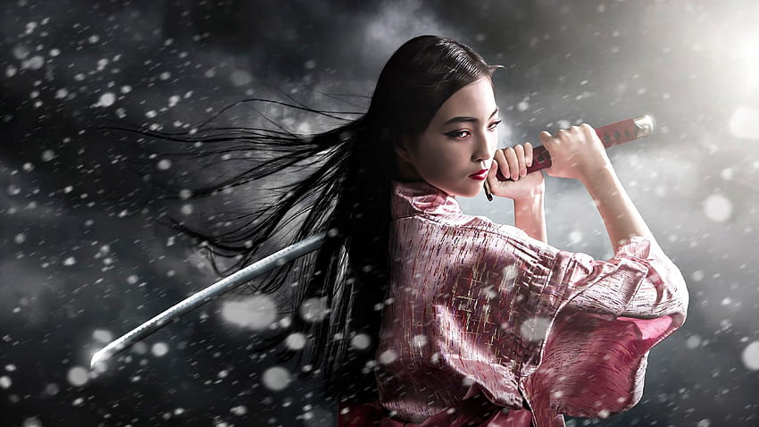 Female_Warrior_Art 2. Kadın Savaşçılar 2. Kadın, Japon Samuray Kızı HD duvar kağıdı