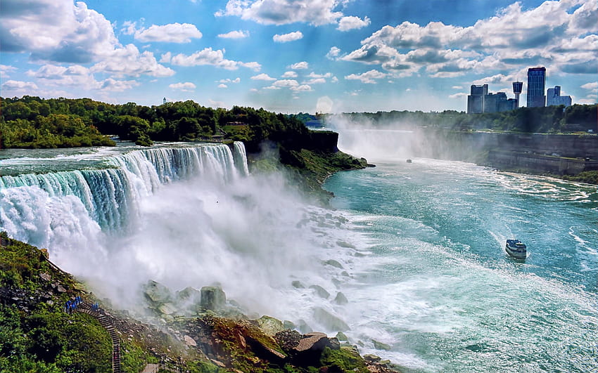 Cascate del Niagara, Cascate del Niagara. Cascate del Niagara, cascata ad alta risoluzione Sfondo HD