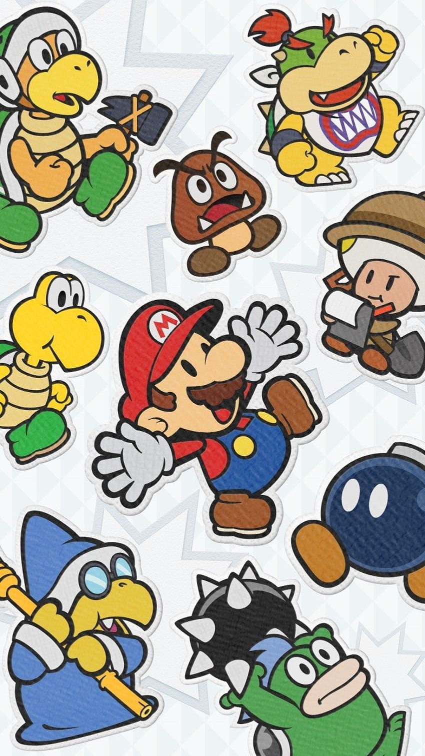 Teléfono Paper Mario Origami King de la cuenta Line oficial de Nintendo: NintendoSwitch fondo de pantalla del teléfono