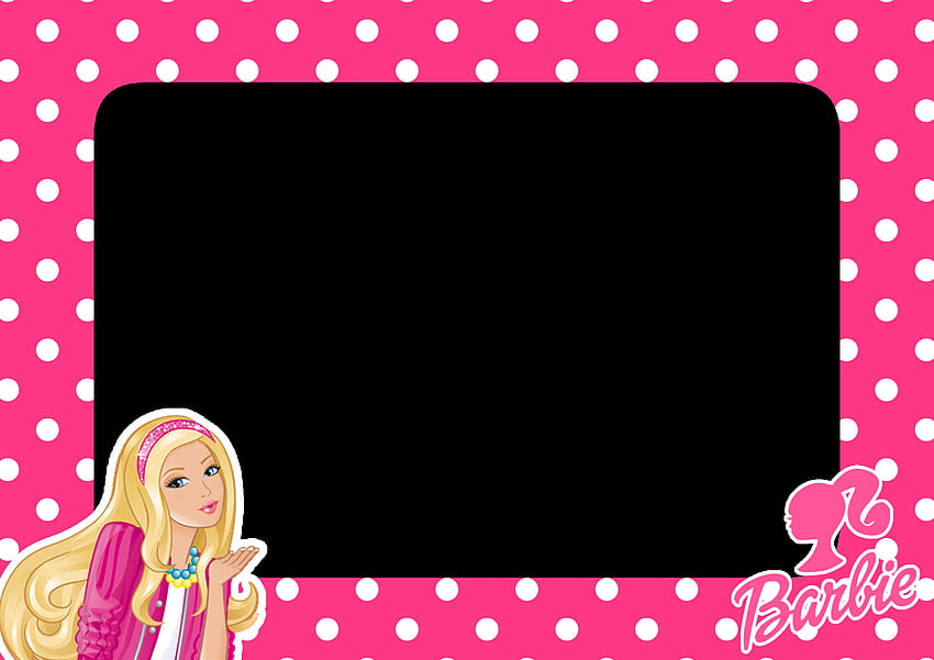 Marcos de Barbie - Borde de lunares verdes PNG sin fondo de pantalla
