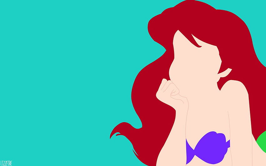 Ariel Minimalist . Disney , Disney , Mermaid, Ariel Laptop HD wallpaper