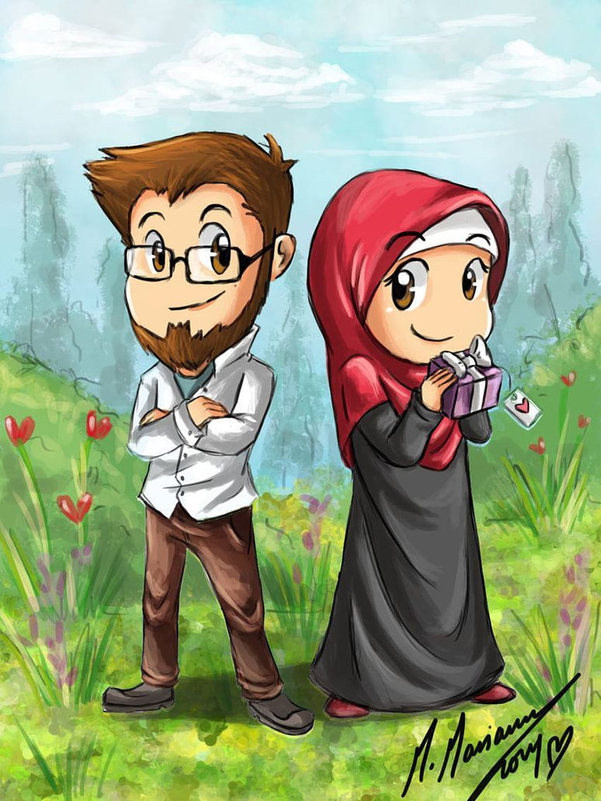 Asuman Yaman on . Cute muslim couples, Anime muslim HD phone ...