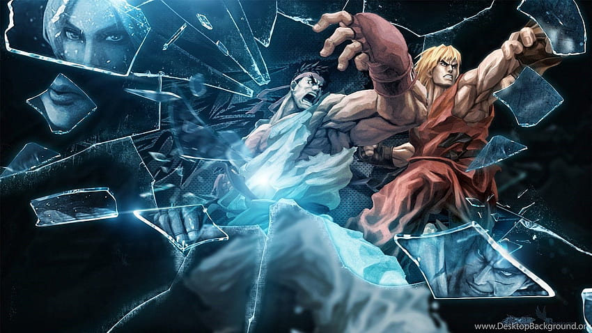 Ryu und Ken vom Street Fighter-Hintergrund HD-Hintergrundbild