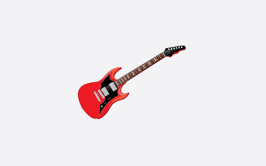 Vector, Desenho, Guitarra, Instrumento Musical papel de parede HD
