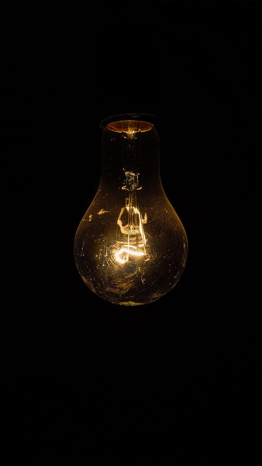 Incandescent Light Bulb Close Up Dark iPhone - HD phone wallpaper