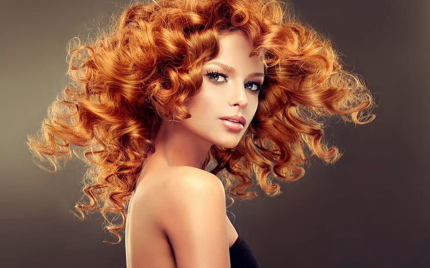 Beauty, model, frumusete, redhead, girl, hair, woman, curl HD wallpaper