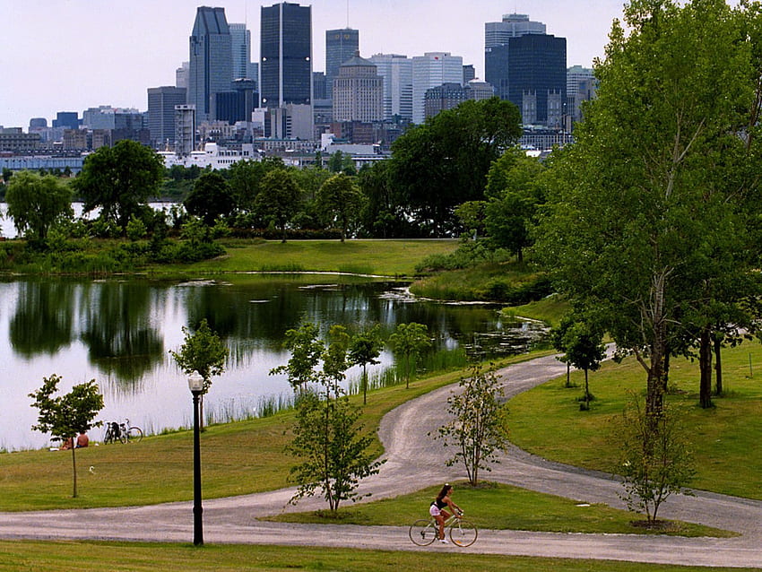 สวนสาธารณะเมืองมอนทรีออล ดีที่สุด . ควิเบก เส้นทางชมวิว การเดินทางสีเขียว มอนทรีออล แคนาดา วอลล์เปเปอร์ HD