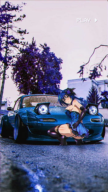 411957 picture-in-picture, JDM, maid, car, anime girls - Rare Gallery HD  Wallpapers