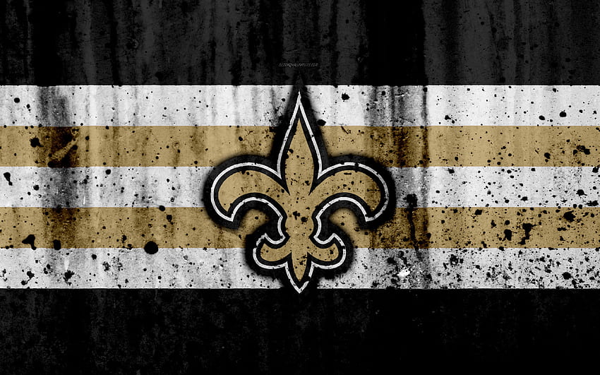 New Orleans Saints, grunge, NFL papel de parede HD