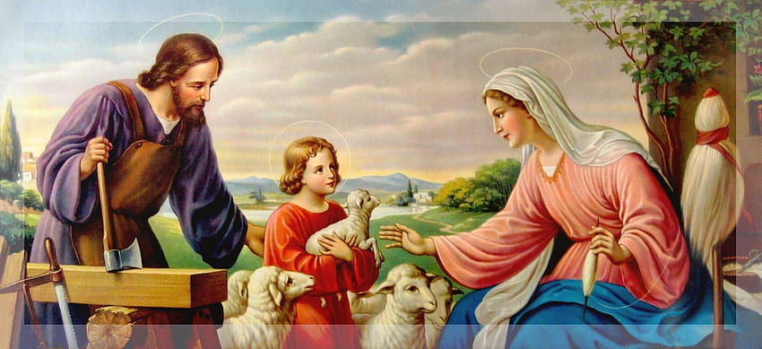 The Holy Family of Jesus, Mary and Joseph – A HD wallpaper