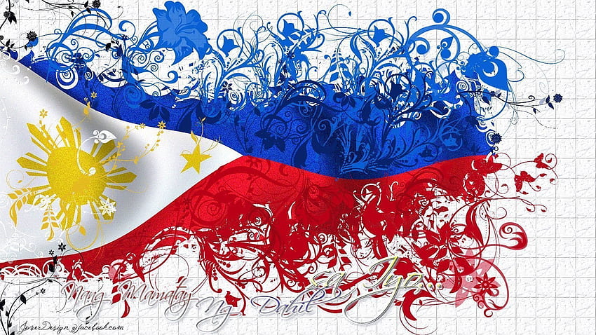 Philippinische Flagge. Philippinische Flagge, Philippinen Art.-Nr HD-Hintergrundbild