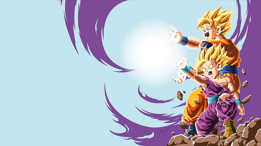 Kamehameha, Goku, Gohan e fundo - Fondos De, Son Gohan SSJ2 papel de parede HD