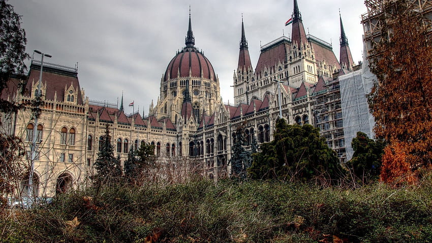 ブダペストのハンガリー国会議事堂 - 世界、ブダペスト冬 高画質の壁紙