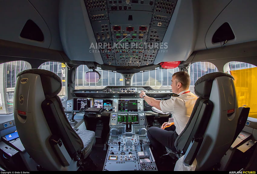 Airbus A350 Cockpit HD wallpaper