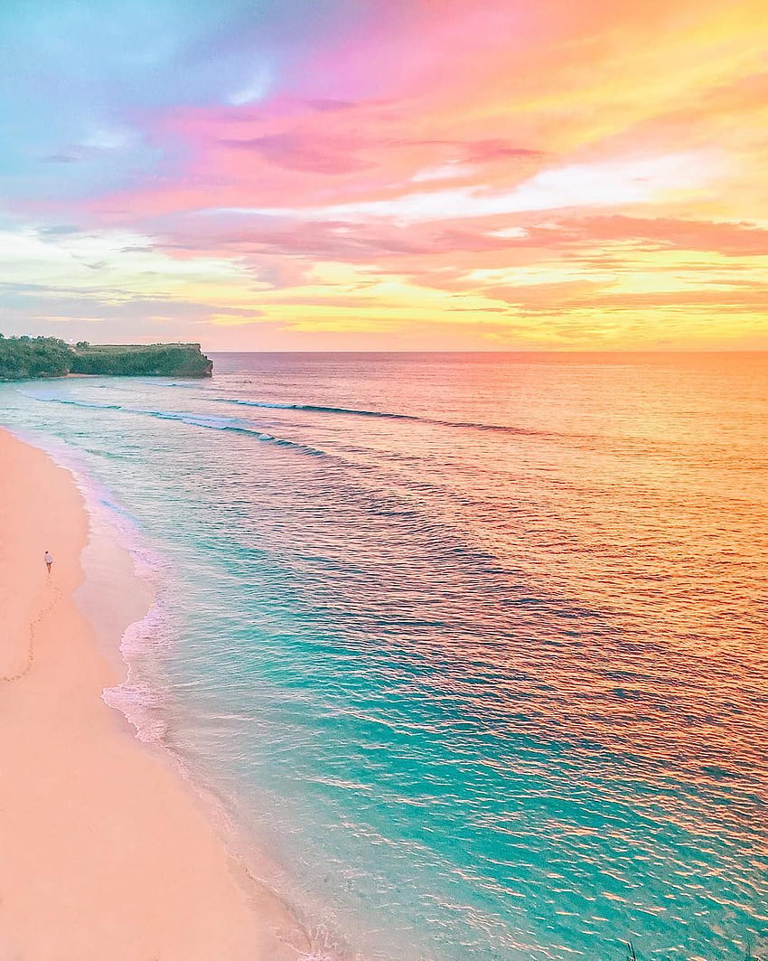 Marija Mladen on 美しい写真. Pastel sunset, Beach , Sky aesthetic, Indonesia Beach HD phone wallpaper