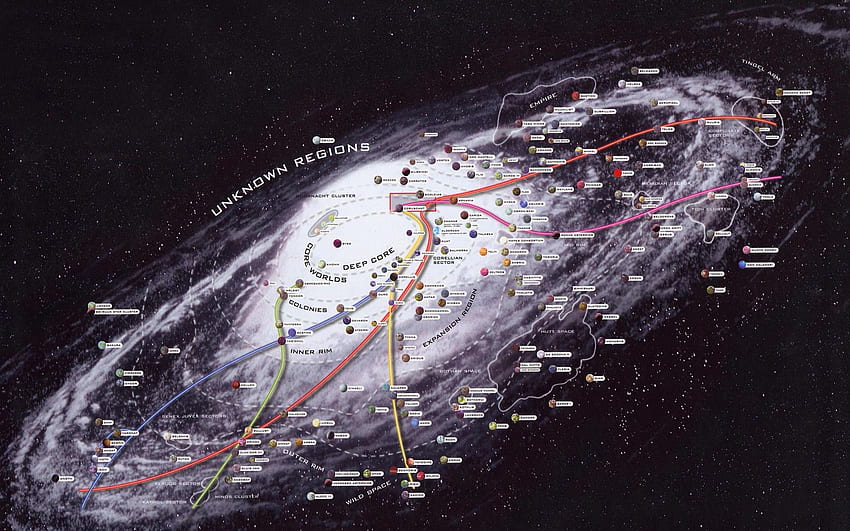 Star Wars Galaxy Map HD wallpaper