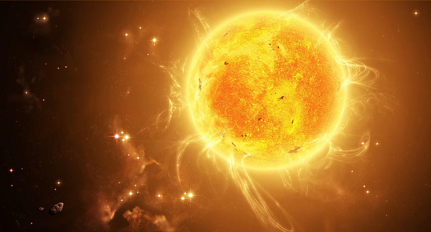 Sonneneruptionen, Ausbrüche, Oberfläche, Magnetismus, unten, an HD-Hintergrundbild
