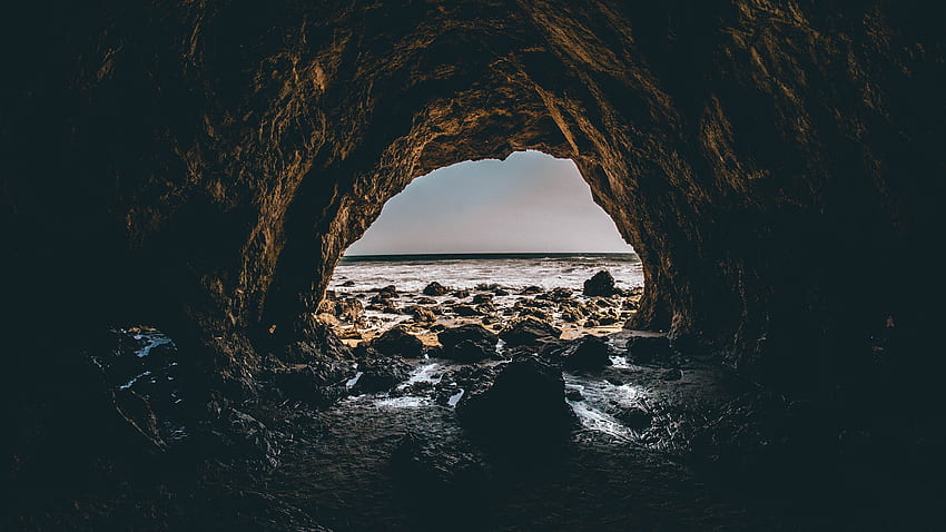Natureza, Pedras, Mar, Caverna papel de parede HD