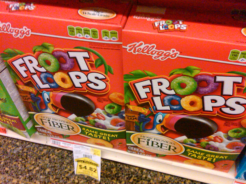 Kellogg's Froot Loops Cereal 43.6 Total Ounce Two Bag Value Box