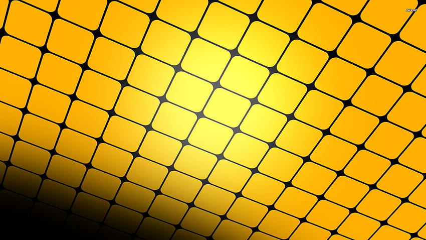 Yellow grid in perspective - Abstract HD wallpaper