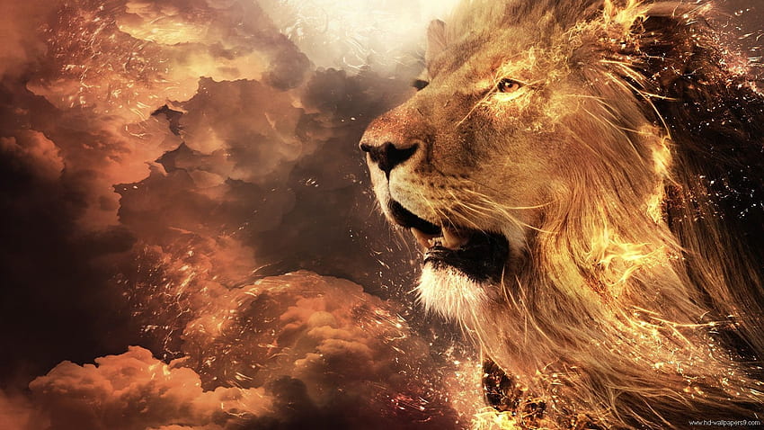 Arte digital de leones coloridos fondo de pantalla | Pxfuel