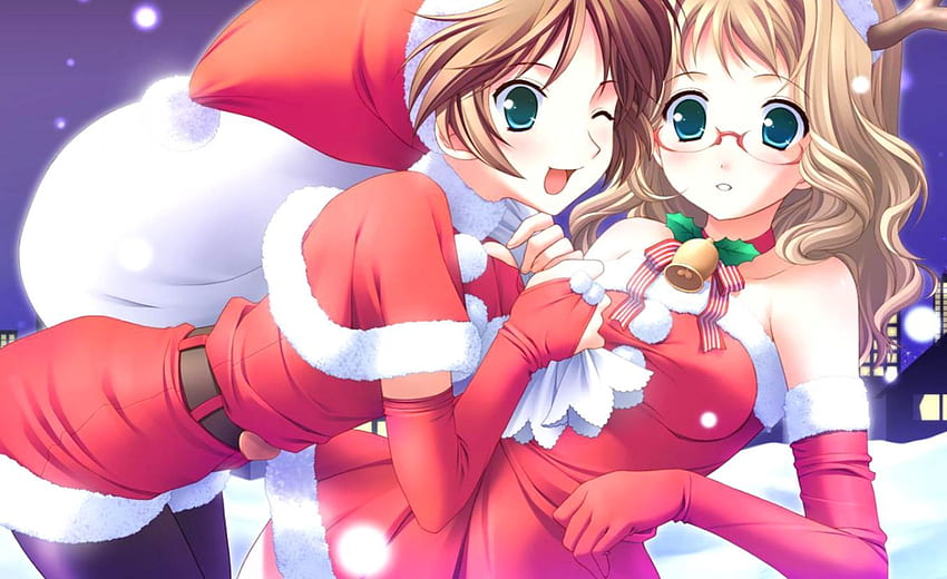 Girls Cute Anime, Kawaii Christmas Anime HD wallpaper | Pxfuel