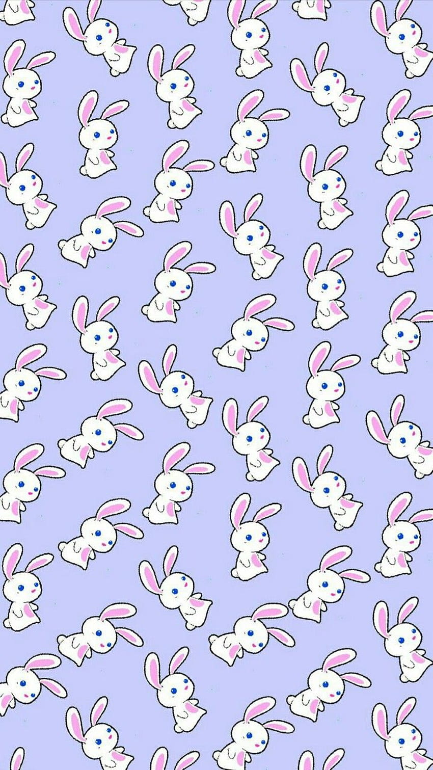 about cute in Patterns and, Purple Bunny HD phone wallpaper