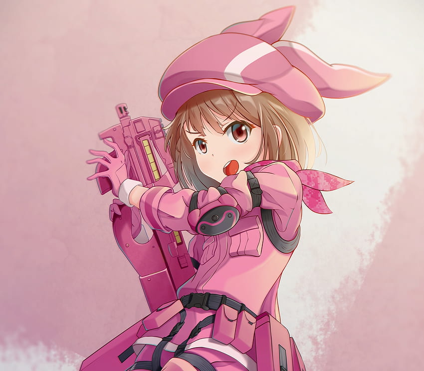 Pink dress, anime girl, karen kohiruimaki HD wallpaper