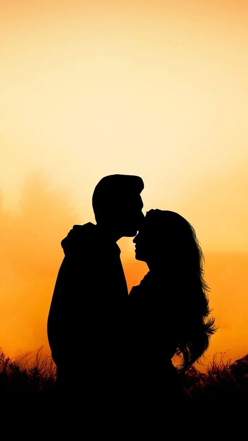 Couple, hug, kiss, love, outdoor, sunset, . Love romantic, Hugging ...
