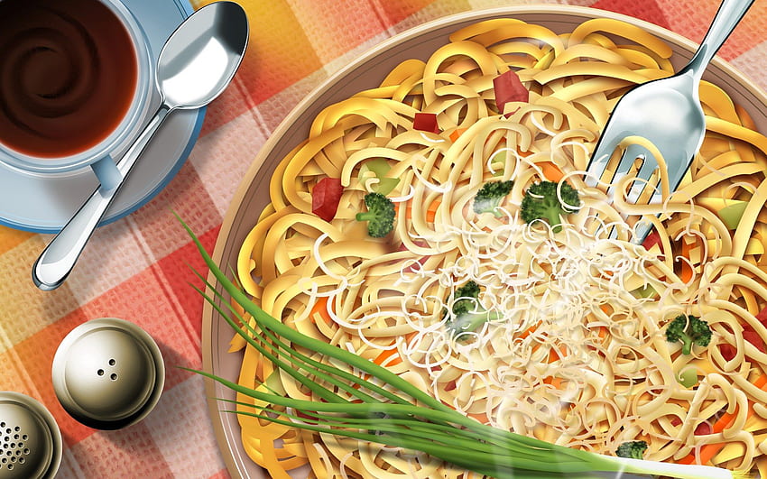 PSD Food illustrations 3125 noodles illustration, Anime Food HD wallpaper