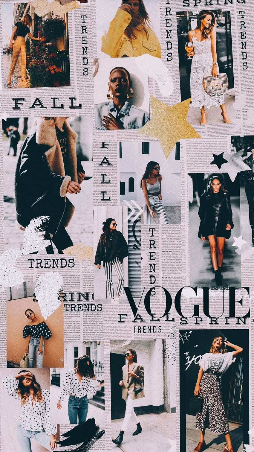VOGUE-SÜCHTIGER. im Jahr 2019. Mode, Vogue, Vintage Fashion Collage HD-Handy-Hintergrundbild