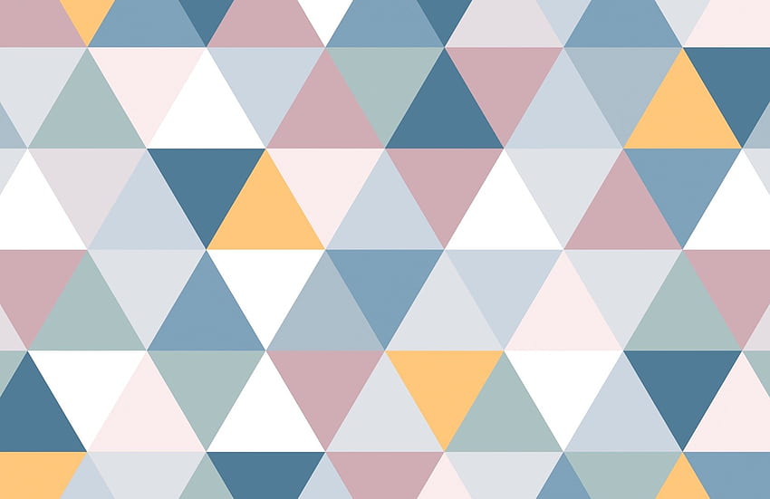 Colourful Triangle Pattern Mural, Colorful Geometric Triangle HD wallpaper