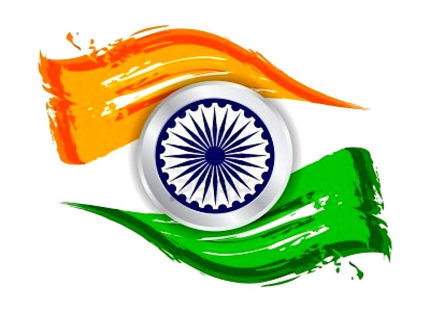 Indien-Flagge, indisches Emblem HD-Hintergrundbild