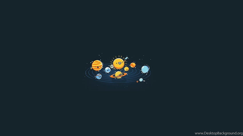Minimalistic Planets Funny Race Simple Background . Background HD wallpaper