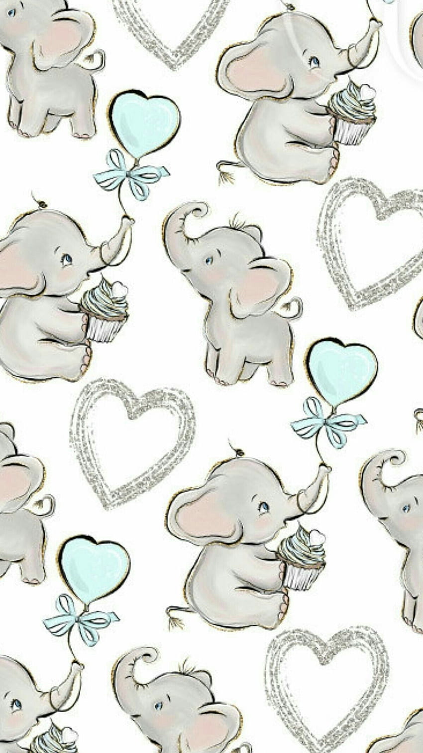 Nadia Brugnano on Fondo Pantalla. Elephant , Baby , Cute, Vintage Elephant HD phone wallpaper