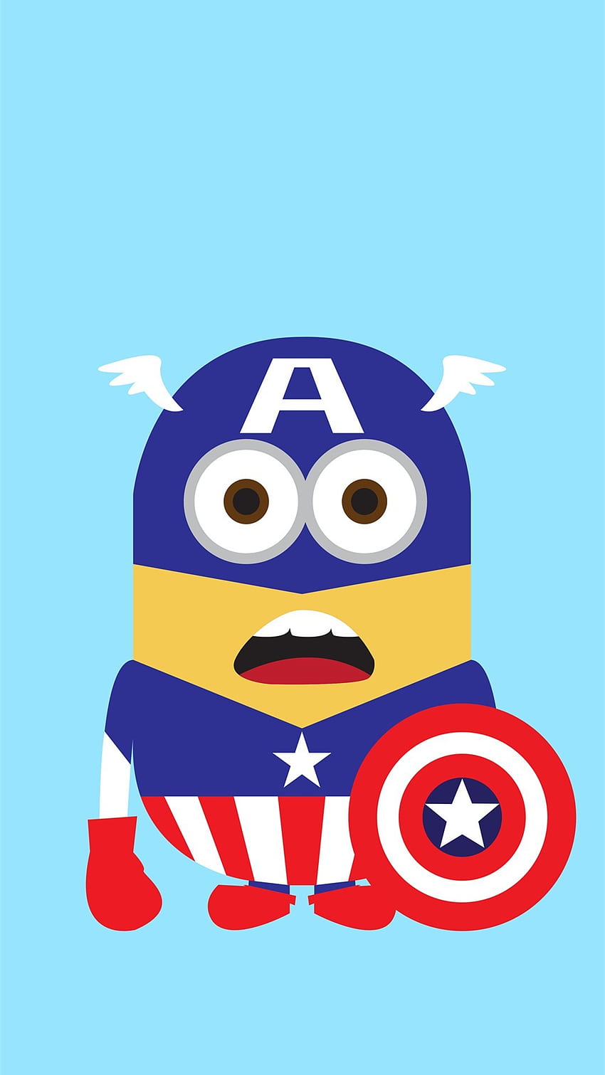 Despicable Me inspired Captain America minion iphone 6 plus for 2014 Halloween HD phone wallpaper