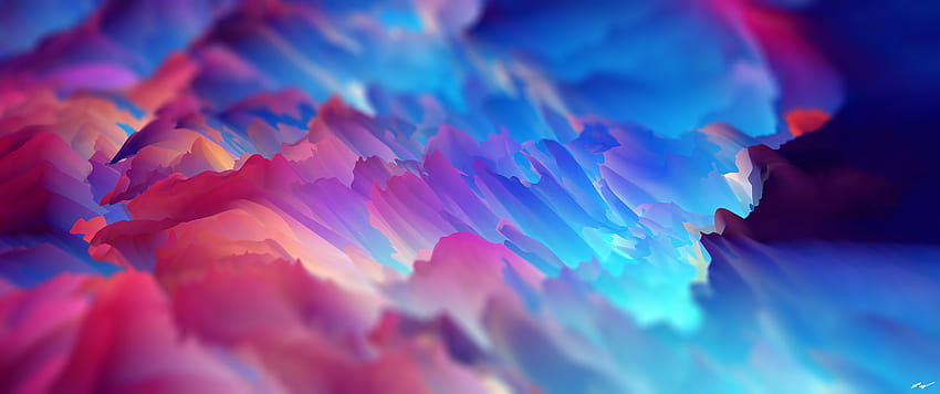 핑크와 블루. 3440 x 1440: HD 월페이퍼