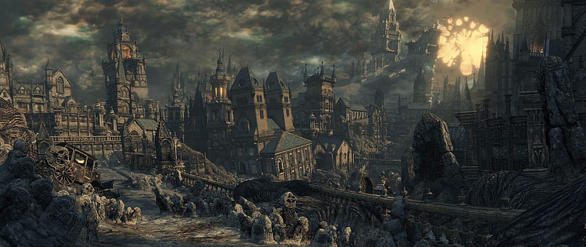 niesamowite zrzuty ekranowe fantasy dla Twojego, Bloodborne City Tapeta HD
