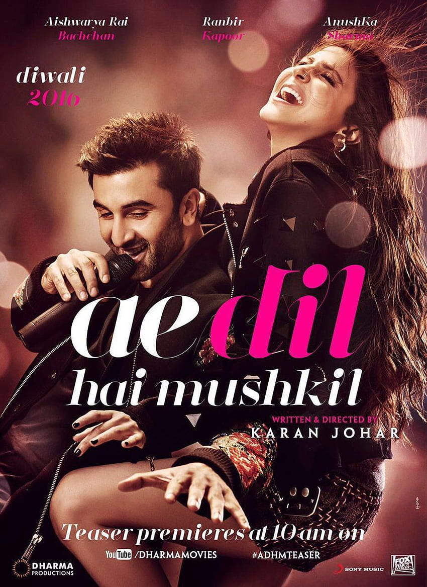 Ae Dil Hai Mushkil. Movie Poster HD phone wallpaper