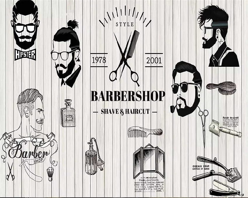 Retro Nostalgia European and American Trend Man Hair Salon, Saloon HD  wallpaper | Pxfuel